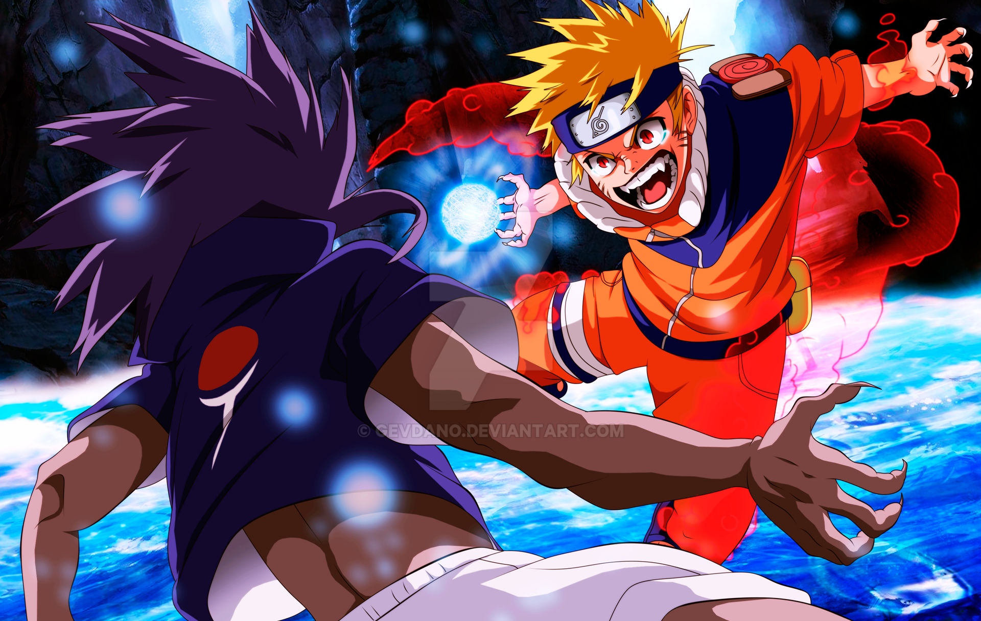 Naruto vs Sasuke by GEVDANO on DeviantArt