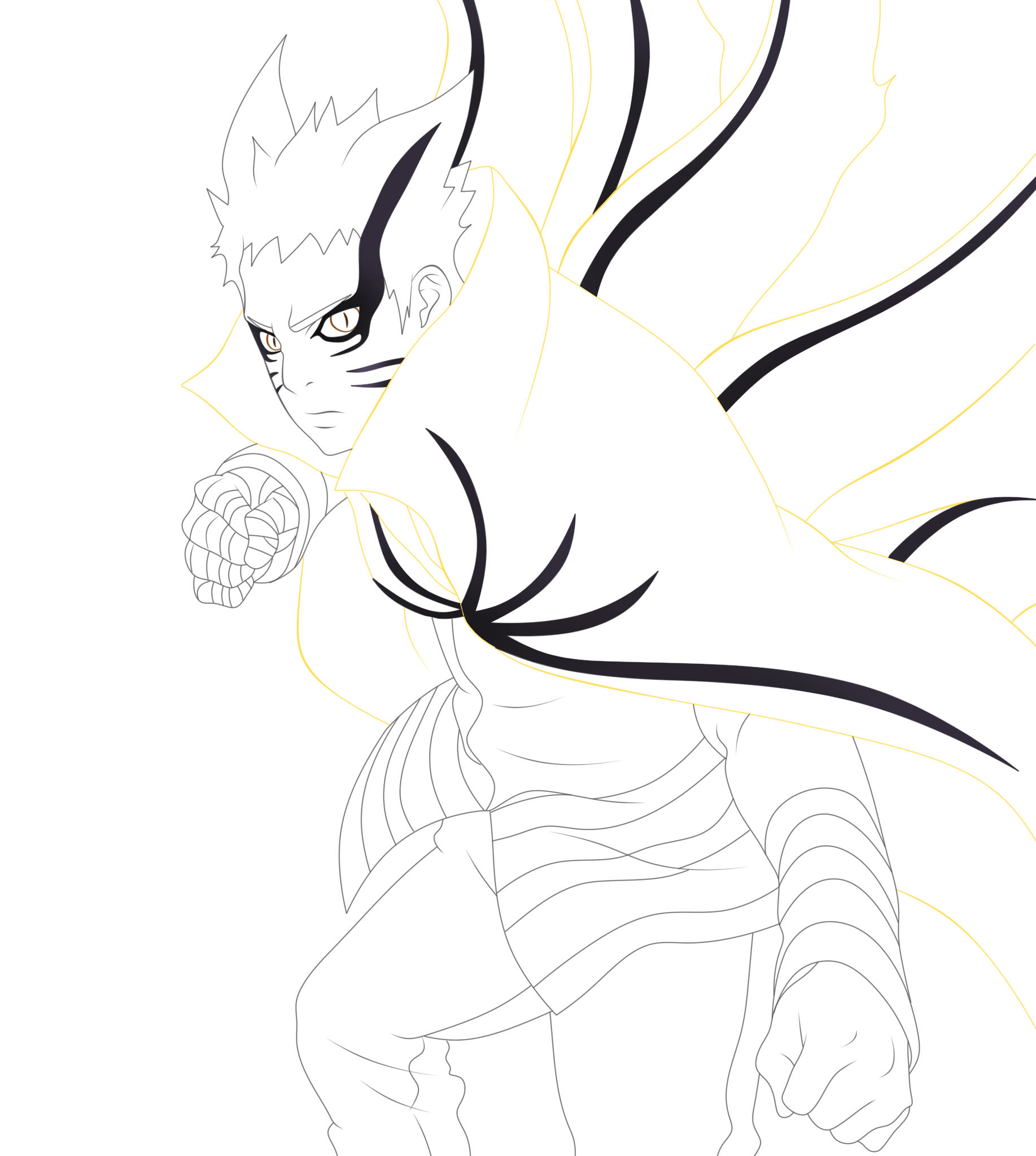 Naruto Bayron Lineart by GEVDANO on DeviantArt