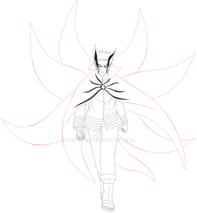 Line Art Naruto Baryon by GEVDANO on DeviantArt