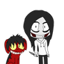 jeff the killer and smile dog chibi doodle