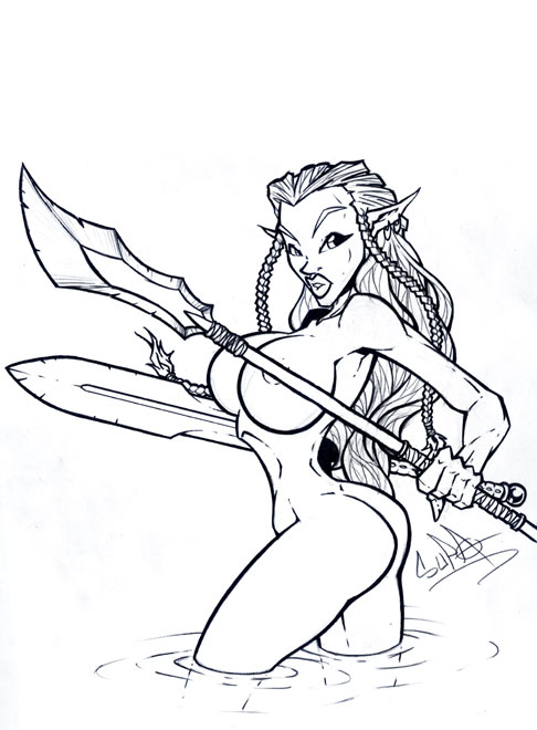 elven warrior pencils