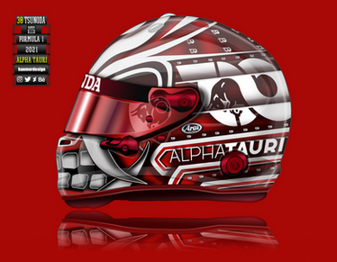 Yuki Tsunoda F1 2021 Helmet concept