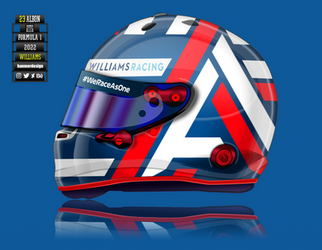 Alex Albon 2022 Formula 1 helmet concept.