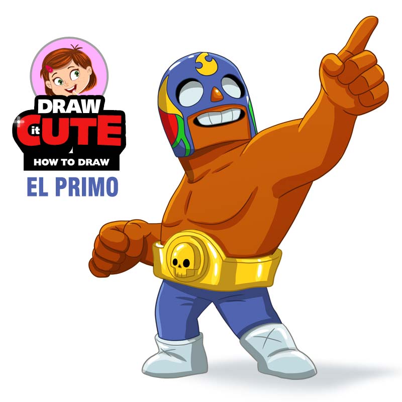 How to Draw El Primo super easy  Brawl Stars by drawitcute on