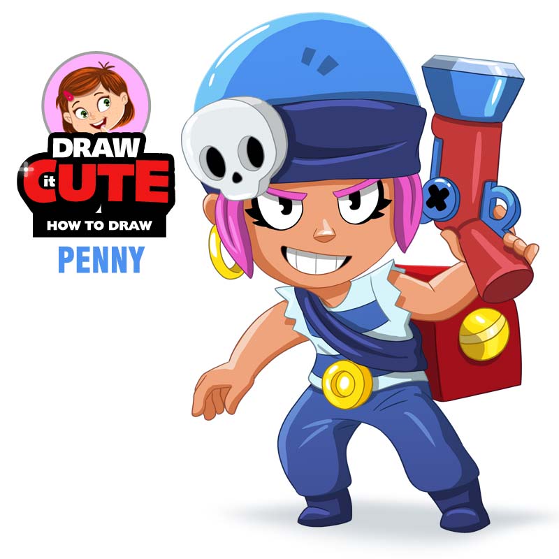 How To Draw Penny Super Easy Brawl Star By Drawitcute On Deviantart - image de brawl stars penny