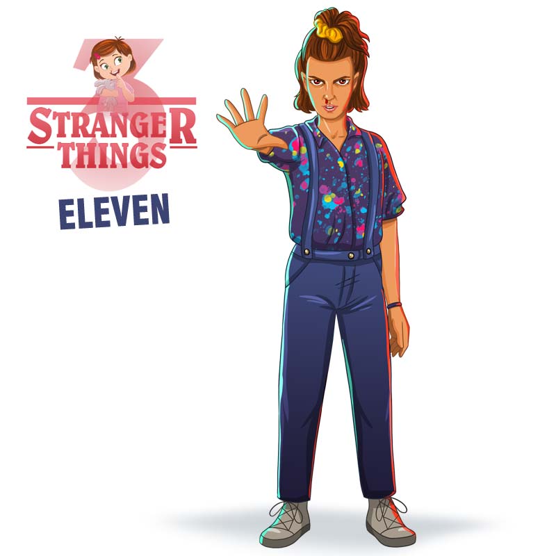 How to draw Eleven | Stranger things 3 super easy by drawitcute on
