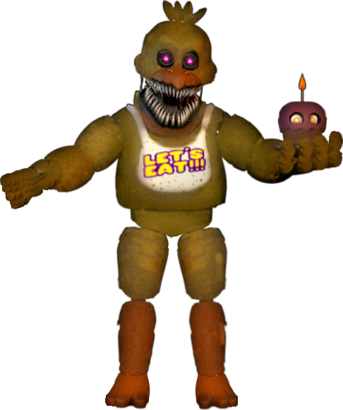 Fixed Nightmare Chica, My own Custom animatronic and inky designs 2.0