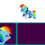 Retro Pony Pixels Rainbow Dash Awesome