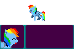 Retro Pony Pixels Rainbow Dash Awesome