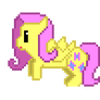 Fluttershy Retro Pony Pixels New Style Animated