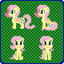 Retro Pixel Fluttershy Alternative Spritesheet