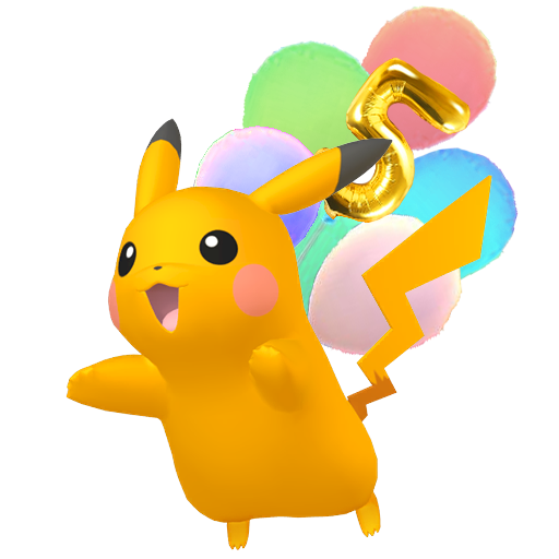 Shiny Pikachu (flying purple balloons) 