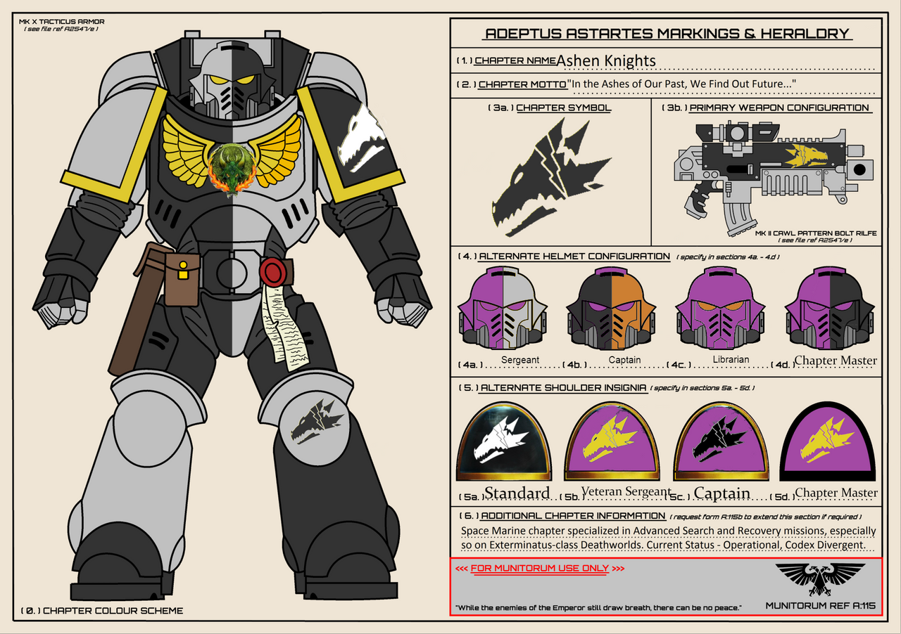 Warhammer 40k Homebrew - Ashen Knights (redux) by R0thian on