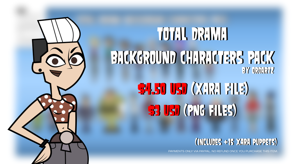 TOTAL DRAMA - BACKGROUND CHARACTERS PACK by ordartz on DeviantArt