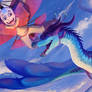 [Avatar x Wings of Fire] - Aang and Blue