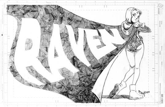 Raven pencil drawing