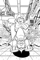 Megaman #41 NYCC exclusive cover inks
