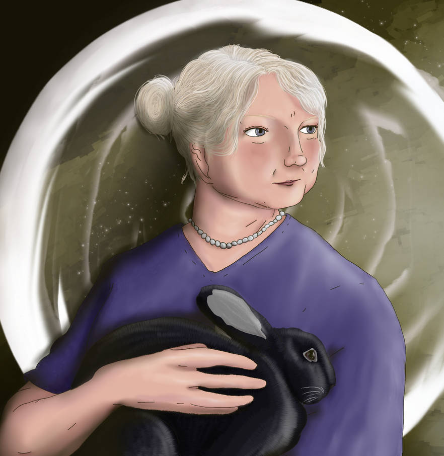 Aunt Marty with A Rabbit by rakashael on DeviantArt