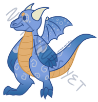 [OPEN, PRICE LOWERED] Splashy Dragon Adoptable