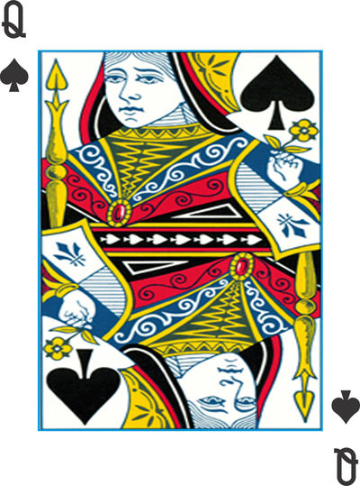 Blank Playing Card Queen Spades Digital Art by Bigalbaloo Stock - Fine Art  America