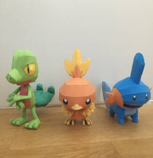 Hoenn Starters Papercraft