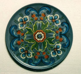 Norwegian Rosemaling plate in Rogaland style by AnitaBurnevik