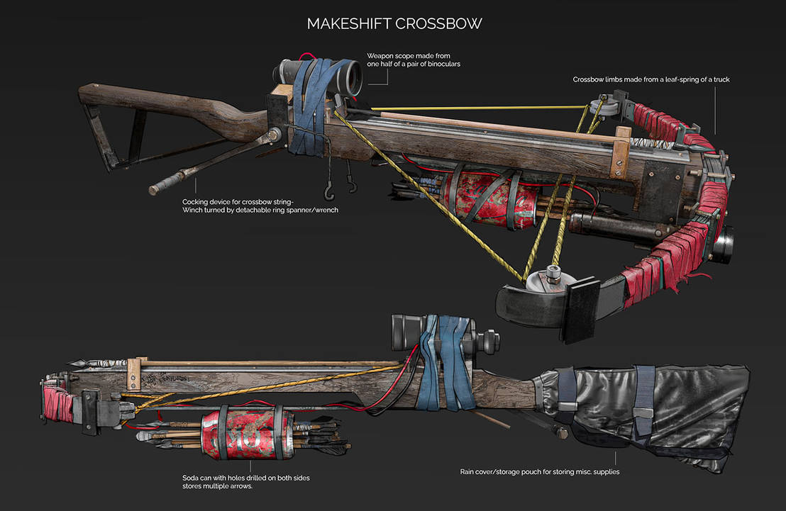 Makeshift Weapons 2/3 Leaf spring crossbow by SanchitChaudhary on Makeshift Weapons 2/3 Leaf spring crossbow by SanchitChaudhary on