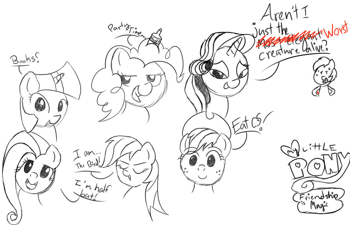 Mlp Sketches by ScootalooRMayfly on DeviantArt