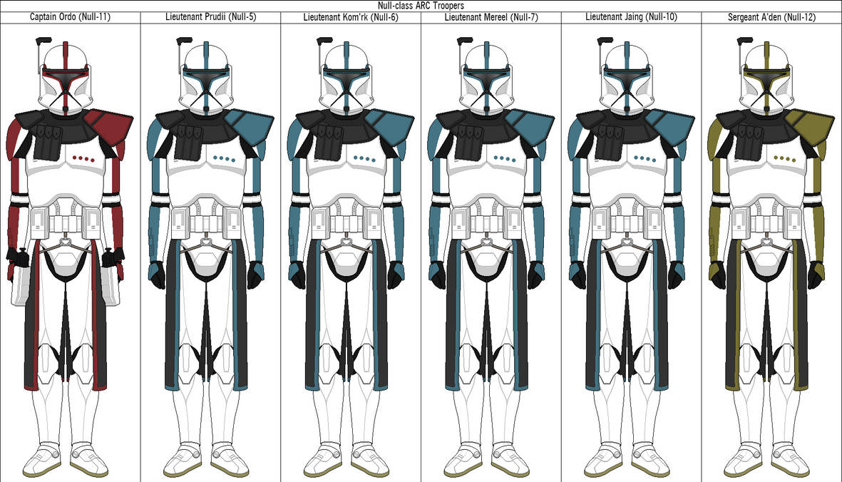Null Class Clones Null-class ARC Troopers by QuillSpirit15971 on DeviantArt