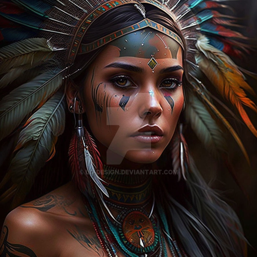 Native American girl by LG-Design on DeviantArt