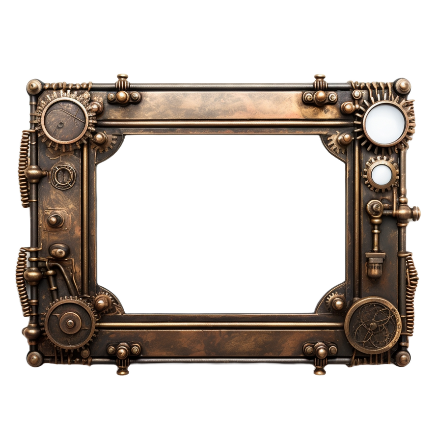 Steam Punk Rectangle Frame Frame Steampunk PNG by LG-Design on DeviantArt
