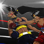 Superwoman and Wonder Woman boxing Part 2