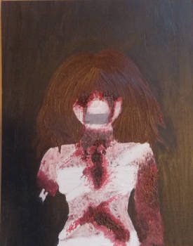 Morbid Dead Girl Oil Painting