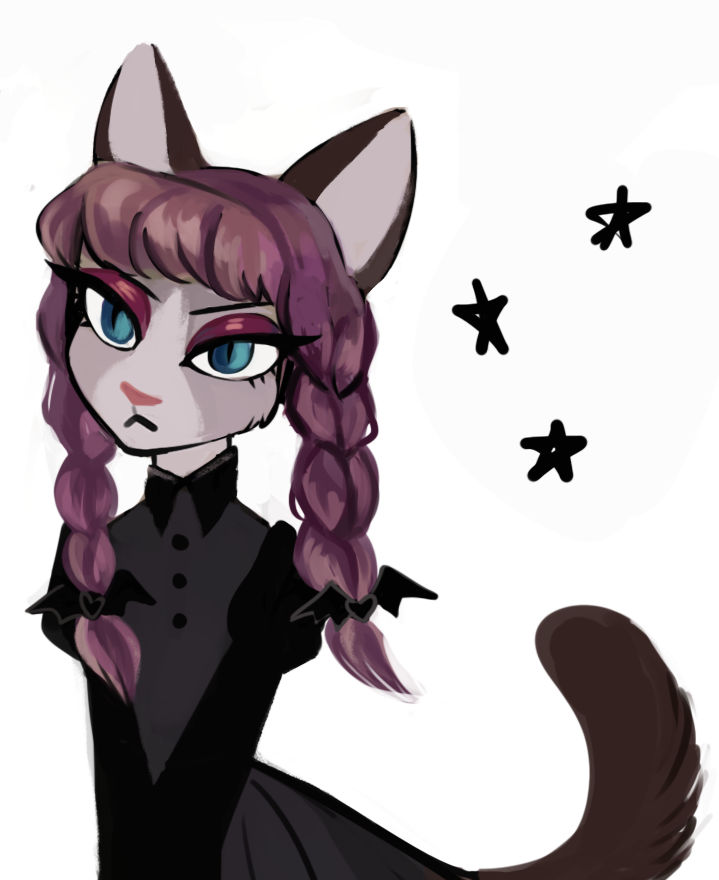 Goth Cat Anthro Furry Girl By Vulpes Fox On Deviantart