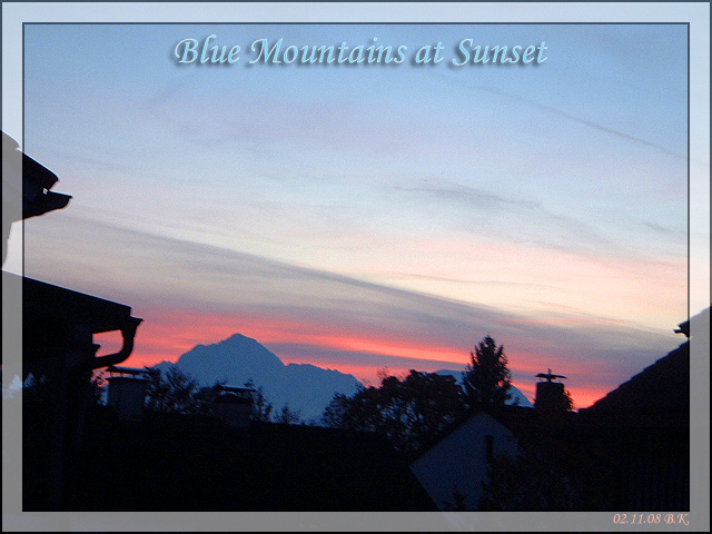 Blue Mountains at Sunset