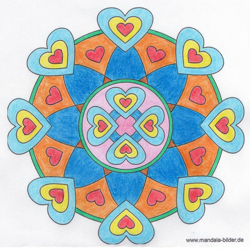 Daily Calm Coloring Contest Heart Mandala By Mutantpirateprincess
