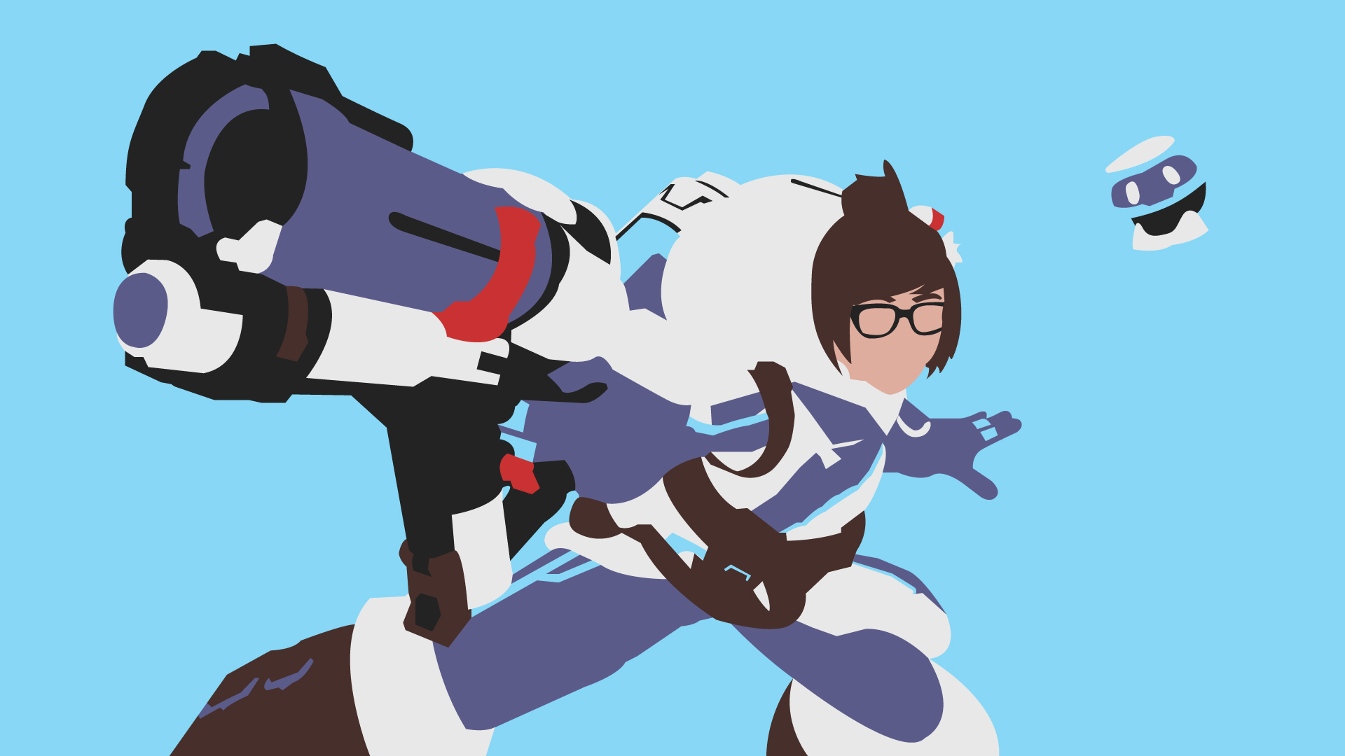 overwatch vector wallpaper mei by