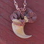 Copper SunRise Lion Claw Pendant and Necklace