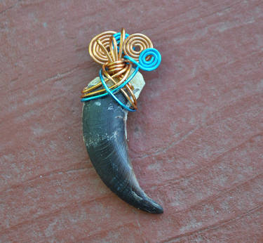 Anubis Egyptian Style Real Wolf Claw Pendant