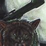 Green Eyes Werewolf ACEO