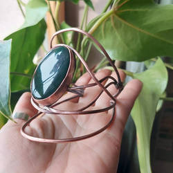 Copper Bloodstone Cuff Bracelet