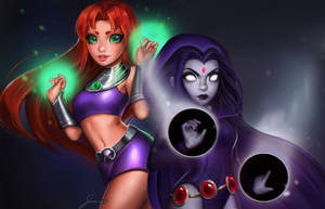 Starfire and Raven