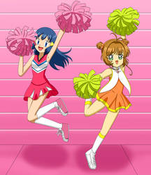 Dawn and Sakura Cheerleader Duo