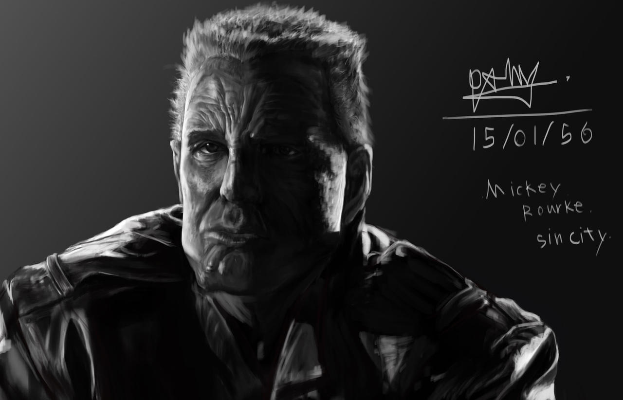 Mickey Rourke Sketch Mickey Rourke by palmy555 on DeviantArt