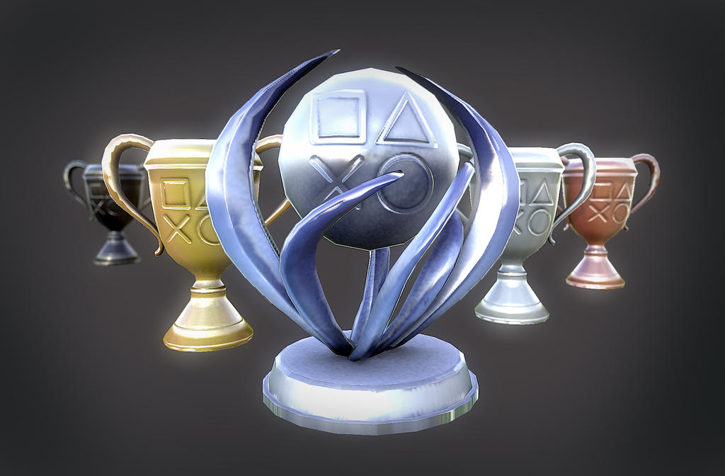 Lowpoly Playstation Trophies