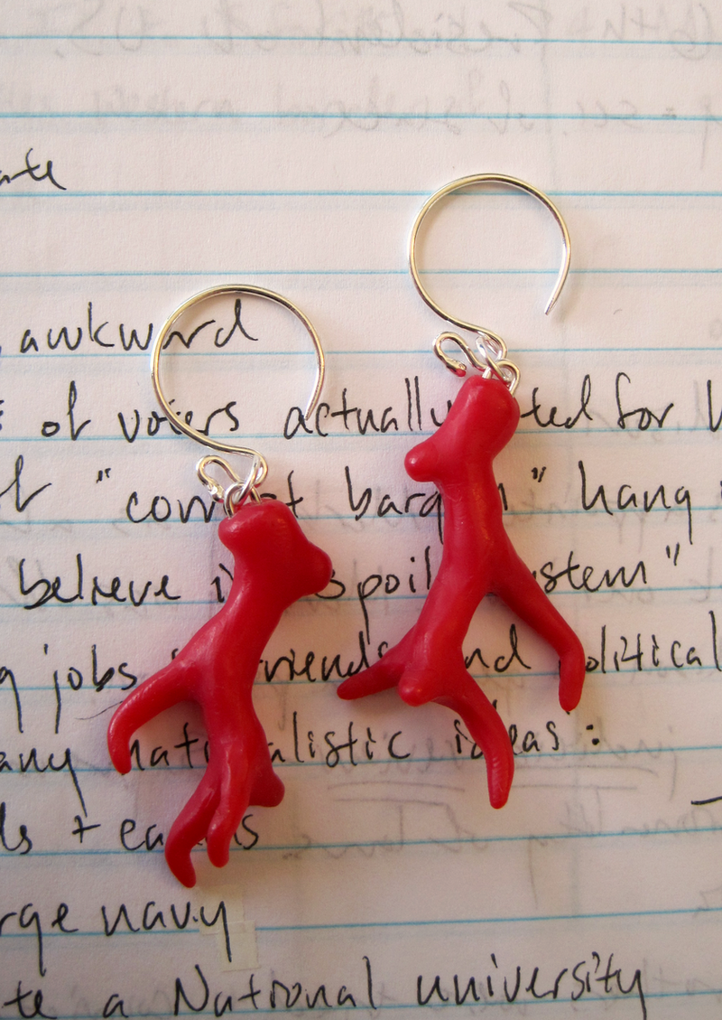 Coral earrings