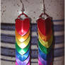 Rainbow Dragon Scale Earrings