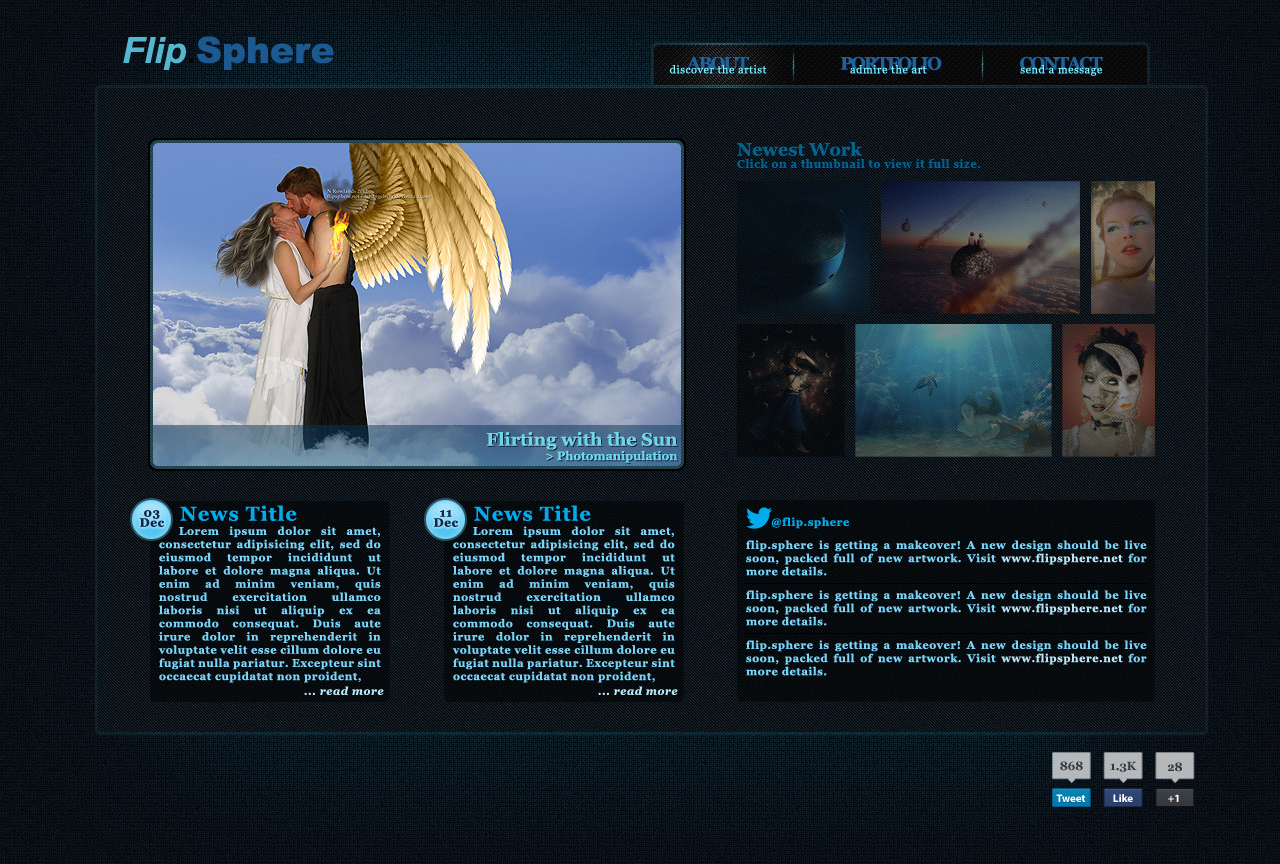 Portfolio Theme - flip.sphere v2