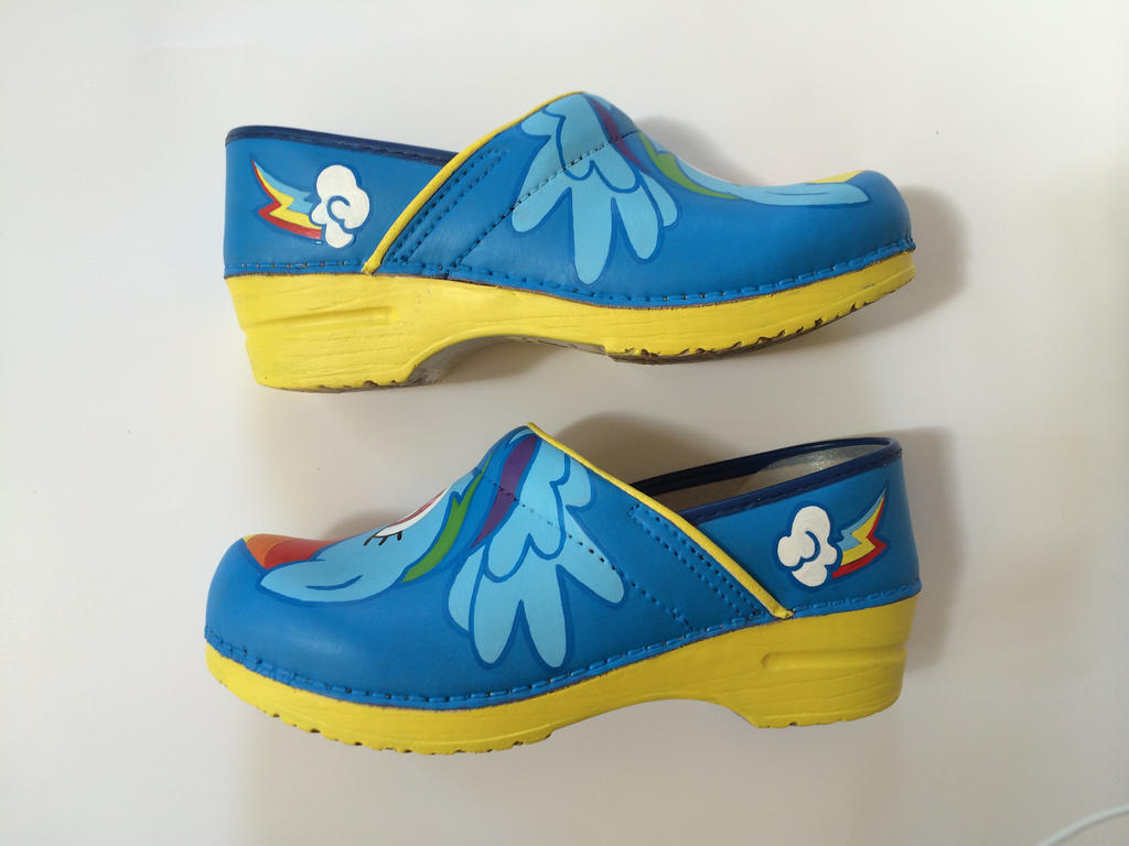 My Little Pony Custom Painted Rainbow Dash Shoes