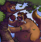 Cat and Dog by Bilious